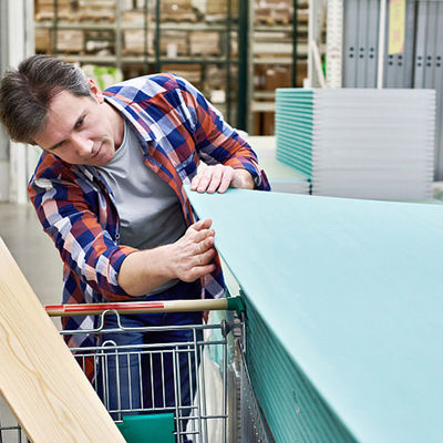 Buon prezzo Bordo di gesso decorativo della fibra di colore dell'avorio per la divisione interna della parete in linea