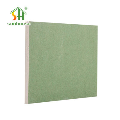 Muro a secco resistente dell'umidità di colore verde, pannello di carta e gesso del bordo affusolato 9mm impermeabile