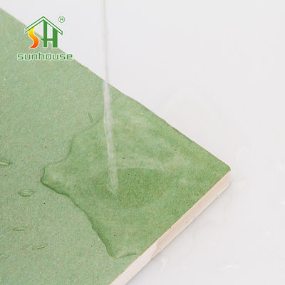 Colore verde resistente su misura del pannello di carta e gesso dell'acqua per il sistema dei muri divisori del muro a secco