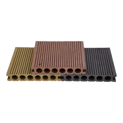 Buon prezzo Modern Outdoor WPC Decking Decking composito resistente agli graffi per terrazzi da giardino sentieri impermeabile antiscivolo liscio spazzolato in linea