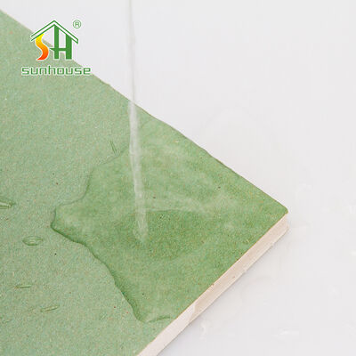 Buon prezzo 9.5mm Leggera Tavola di gesso resistente all'umidità 1220×2440mm Tavola di gesso resistente all'acqua in linea